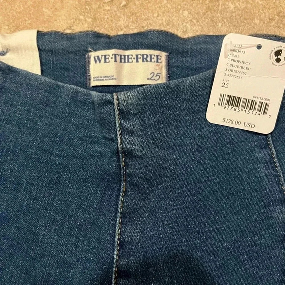 Free People Bella Moto‎ Skinny Jeans Size 25 NWT - Picture 9 of 11